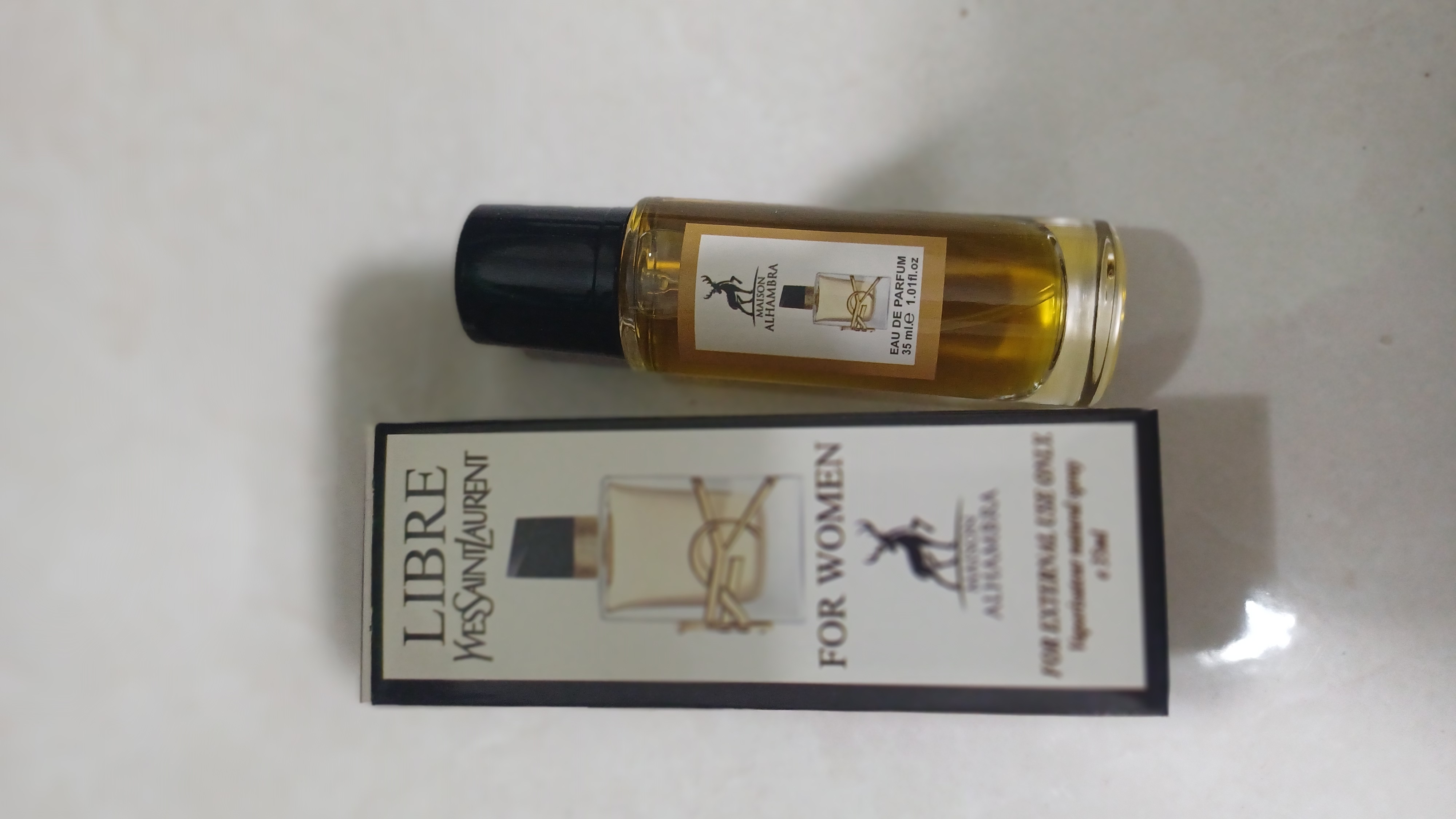 ادکلن ۳۵میل الحمبرا استوانه ایی رایحه لیبر