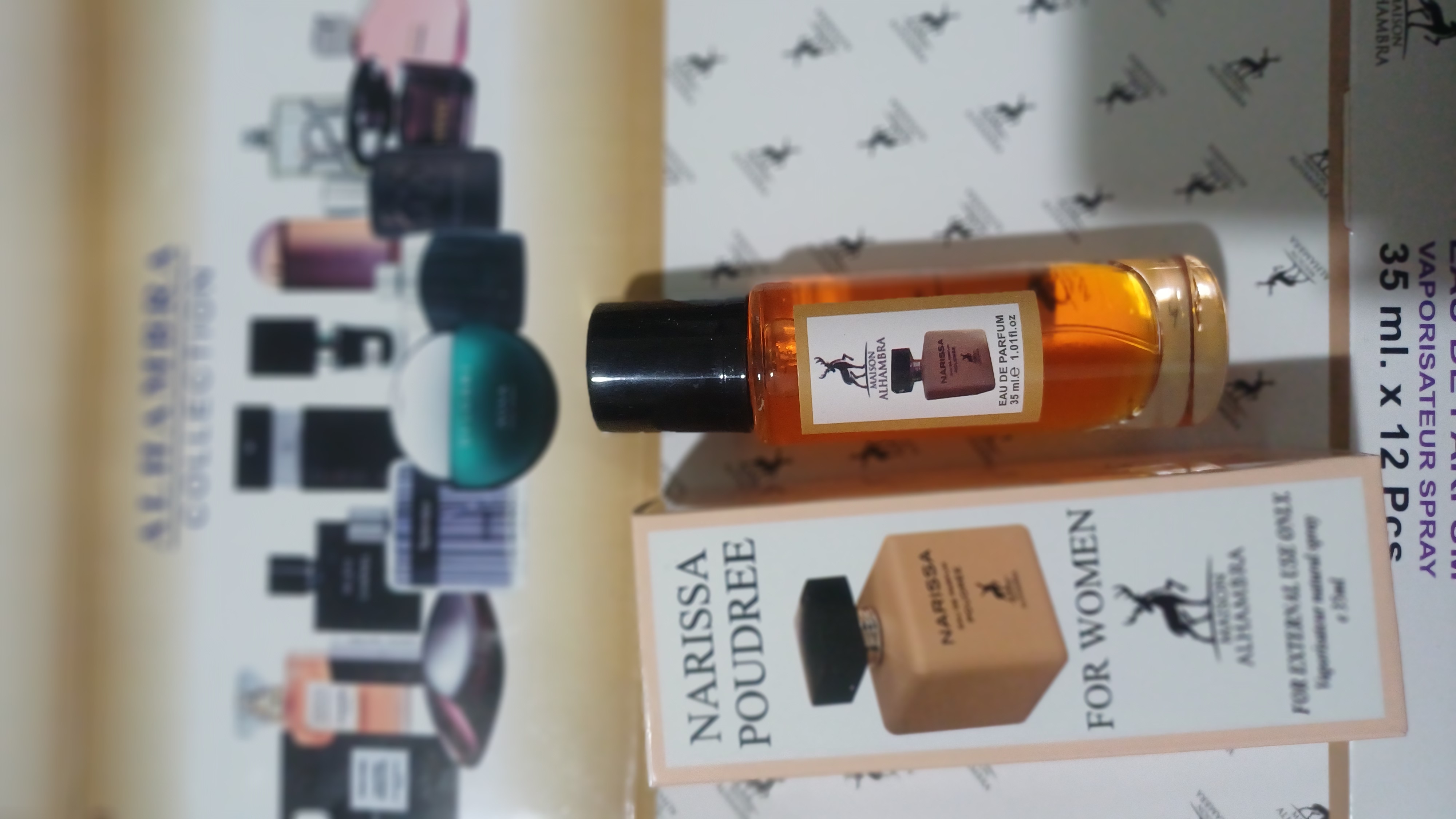 ادکلن ۳۵میل الحمبرا استوانه ایی نارسیس پودری